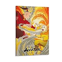 Avatar Posters, Aang Vs Zuko, Anime And Film PostersHD Modern Family Bedroom Office Decor Canvas Posters 12x18inch(30x45cm)