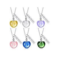 ZDBDH 1-20 Pack Personalized Glass Urn Necklace for Ashes Holder Cremation Keepsake Memorial Necklaces Crystal Creamation Ashes Urns Locket Pendant Necklace Set for Funeral,Sympathy Gift