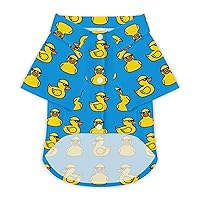 Rubber Yellow Duck in Sunglasses Hawaii Dog Shirt Funny Pet T-Shirts Breathable Clothes Puppy Shirts Gift for Small Dogs and Cats
