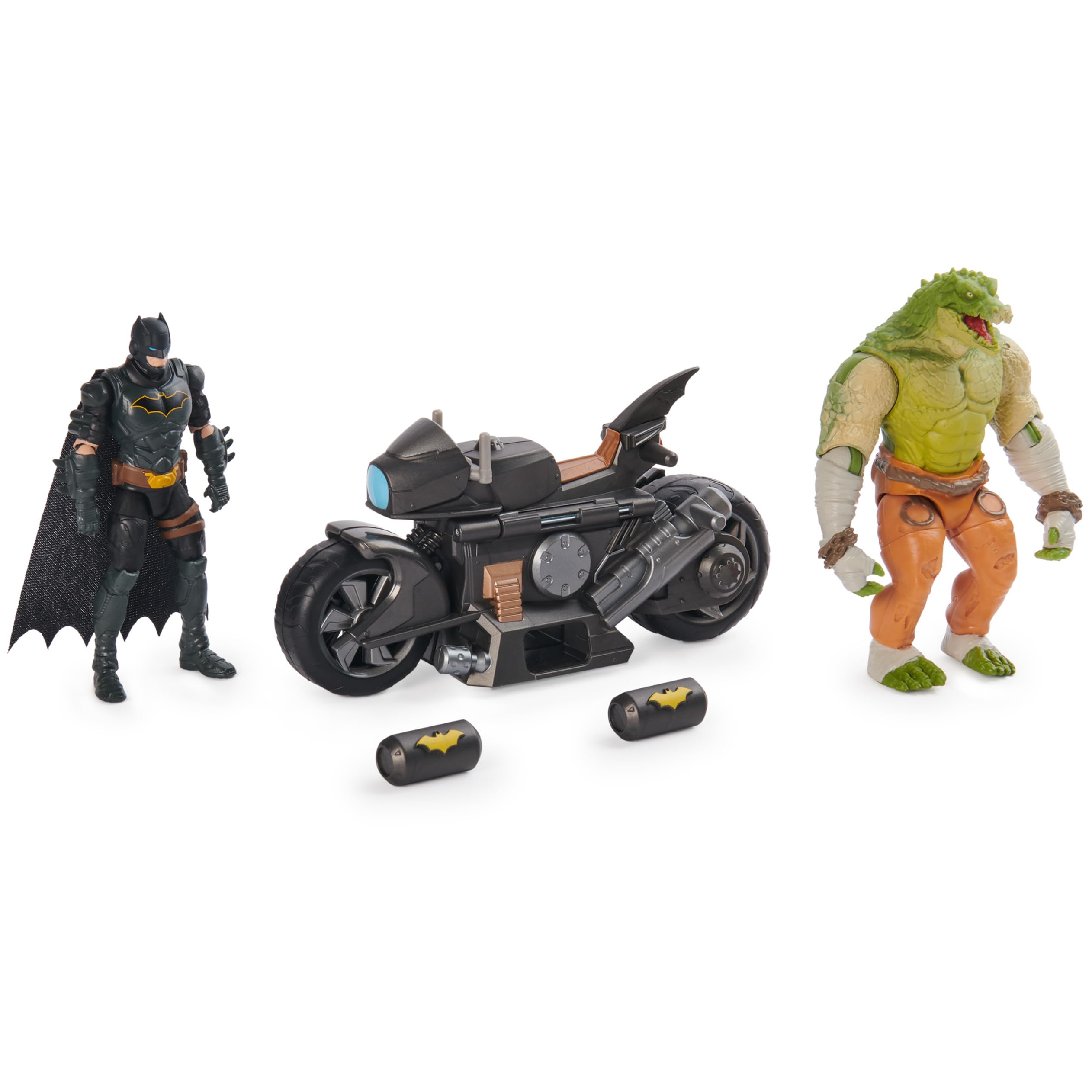 DC Comics, Batman Transforming Batcycle Battle Pack with Exclusive 4-inch Killer Croc and Batman Action Figure, Kids Toys for Boys and Girls Ages 4+