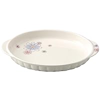 Banko Ware 14623 Family Gratin Dish, Bluemary, Diameter Approx. 11.0 inches (28 cm), Microwave Safe, Made in Japan