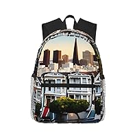 Lightweight Laptop Backpack,Casual Daypack Travel Backpack Bookbag Work Bag for Men and Women-san francisco