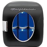 FRIGIDAIRE EFMIS462-BLACK 12 Can Retro Mini Portable Personal Fridge/Cooler for Home, Office or Dorm, Black