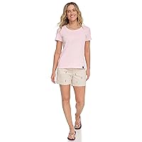 Margaritaville Women's Island Reserve Solid Scoop Tee, Pale Lilac, Large
