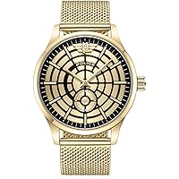 POLICE Watches Jet Mens Analog Quartz Watch with Stainless Steel Bracelet PEWJG0005203 Gold