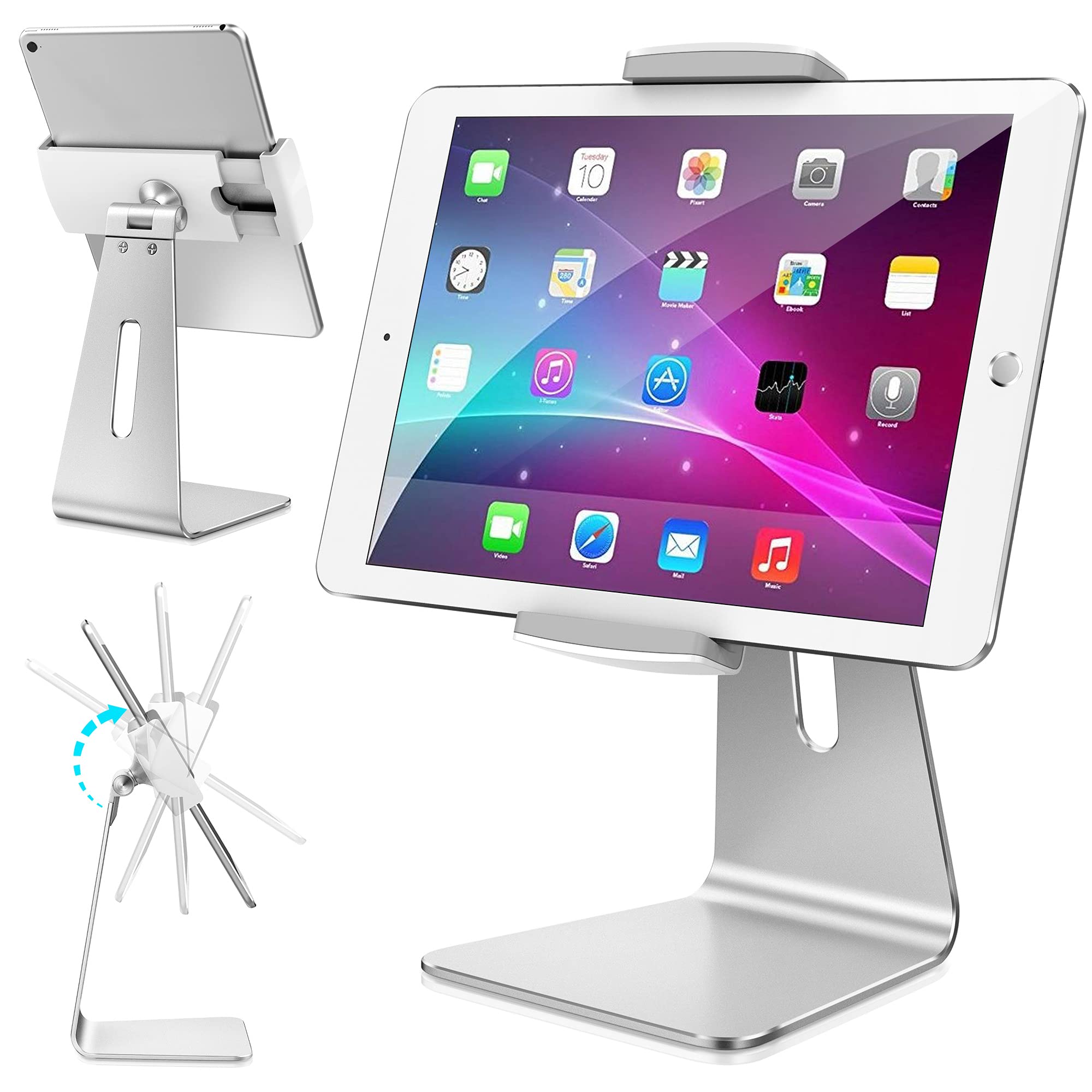 Mua AboveTEK Elegant Tablet Stand, Aluminum iPad Stand Holder, Desktop  Kiosk POS Stand for 7-13 inch iPad Pro Air Mini Galaxy Tab Nexus, Tablet  Mount for Store Showcase Office Reception Kitchen Countertop