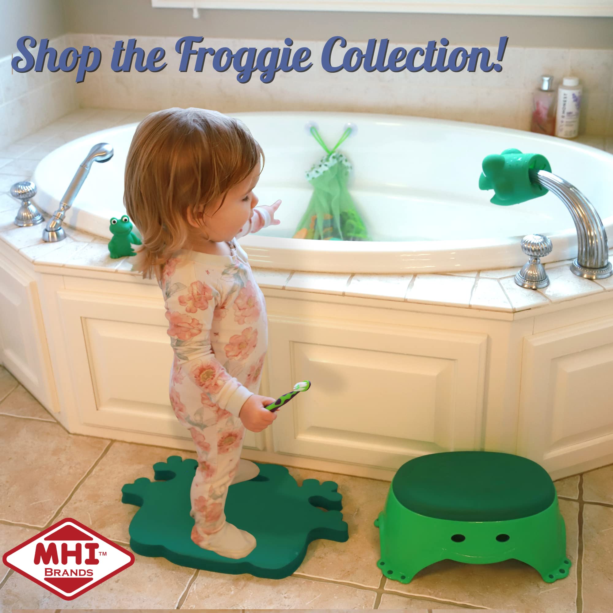 Mommy's Helper Faucet Cover Froggie Collection, Green, 6-48 Months