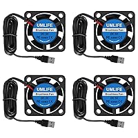 4pcs USB 5V DC Fan 2510 Small 2 pin Cooling Cooler Computer 25mm X 10mm (25x25x10)