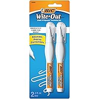BAZIC Correction Pen Precise Metal Tip White Out (2/Pack), 2-Packs 