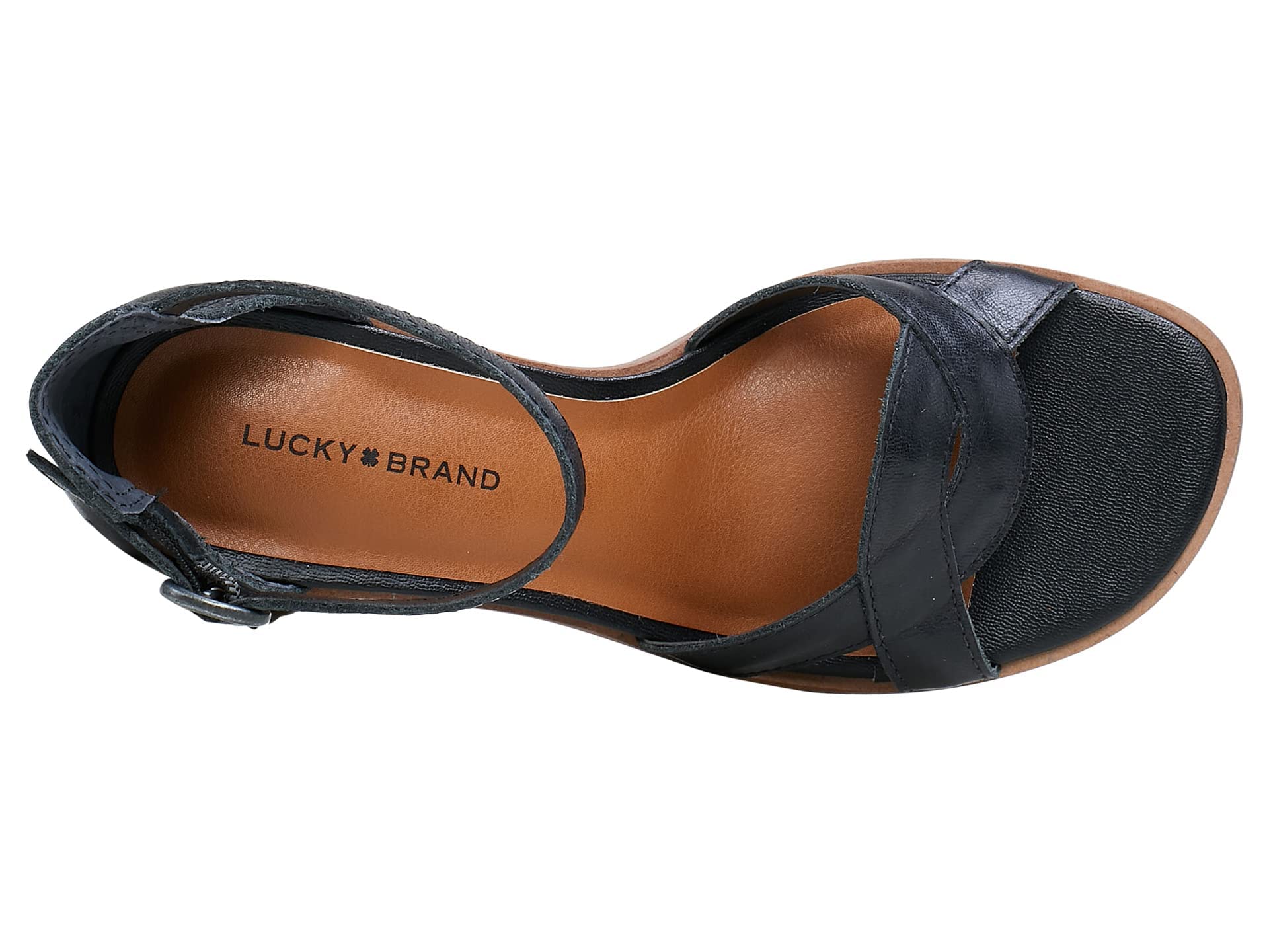 Lucky Brand Women's Sarwa Ankle Strap Sandal Heeled