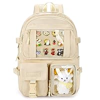 STEAMEDBUN Kawaii Backpack Cute Aesthetic Backpack for Girls,Ita Backpack with Inserts for School (without pins)