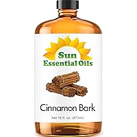 Sun Organic - Cinnamon Bark Essential Oil 16 Ounce for Aromatherapy, Diffuser, Calming, Relieves Pain