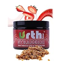 UrthTree Hookah Flavors, Shisha Herbal Molasses, Tobacco Free And Nicotine Free, 250 gram - 8.8 Ounce, Premium Variety Flavors, Made 100% From Apple Skin (Strawberry)