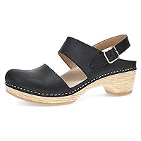 Dansko Lucia Closed-Toe Sandals for Women - Linings from Recycled Materials and Leather for Breathability- Lightweight Rubber Outsole for Long-Lasting Wear