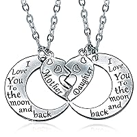 YOUFENG Gifts for Mom I Love You to the Moon and Back Mother Daughter Women Necklaces Pendant Mothers Day Gifts