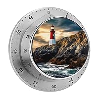 Nautical Lighthouse Kitchen Timer 60 Minute Countdown Cooking Timer for Home Study