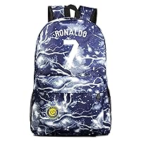 College Backpack Al Nassr FC Bookbag-Cristiano Ronaldo Wearproof Rucksack-Casual Travel Bag with Padded Straps