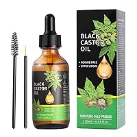 Jamaican Black Castor Oil (4.04 fl oz), 100% Pure Natural Organic Cold Pressed Unrefined Castor Oil for Hair Growth, Eyelashes & Eyebrows, Body Care, Moisturizing Massage Oil