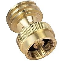 1lb Propane Tank Adapter, 20lb to 1lb Converter, Hook Up Small Propane Tanks When 20lb Ran Out, Solid Brass