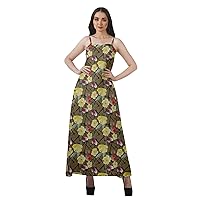 Summer Outfit Women Rayon All Over Printed Plus Size Party Dresses