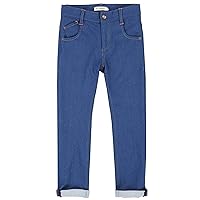 Boys Denim Pants with Roll up Bottoms, Sizes 3-10