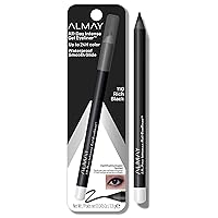 Almay Gel Eyeliner, Waterproof, Fade-Proof Eye Makeup, Easy-to-Sharpen Liner Pencil, 110 Rich Black, 0.045 Oz