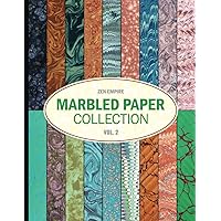 Marbled Paper for Bookbinding: 18 Patterns of Vintage Double Sided Marble Paper Sheets for Crafting or End Papers | 18 Designs - 1 Sheet (2 Pages) per Design