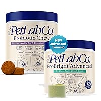 PetLab Co. – Gut & Breath Bundle: Dental Powder for Fresh Breath in 1 Scoop. for Large Dogs & Salmon Dog Probiotics to Support a Healthy Gut - Easy to Use – Innovative Formulas