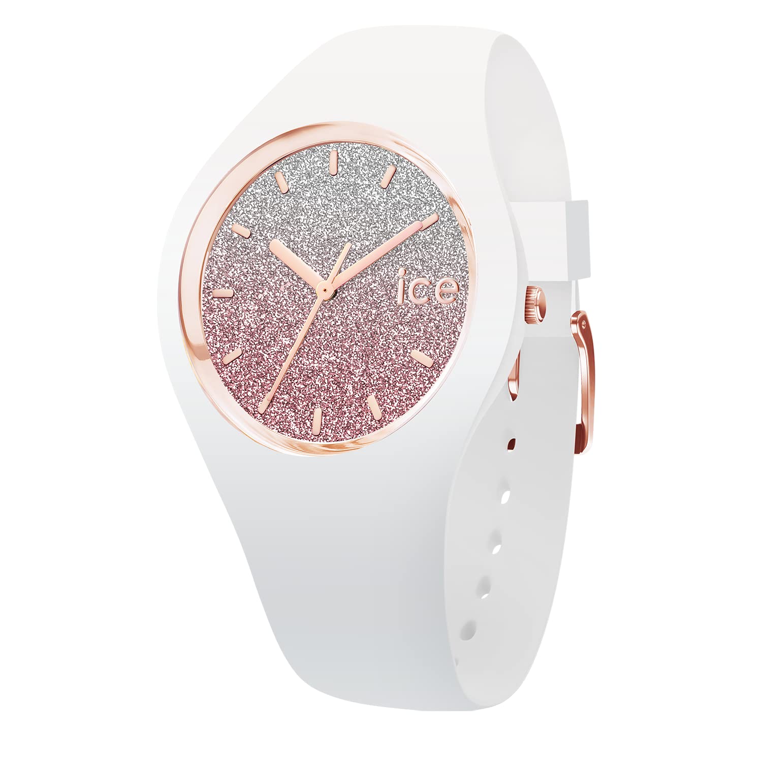 Ice-Watch - ICE lo White Pink - Women's Wristwatch with Silicon Strap