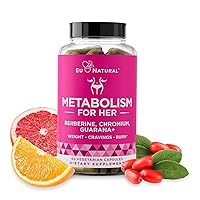 Metabolism for Her - Weight Loss Pills for Women - Appetite Suppressant, Fat Burner, Metabolism Booster - Combat Cravings & Lose Belly Fat - Berberine, Chromium Picolinate & Guarana - 60 Veg Capsules