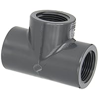 Spears 805 Series PVC Pipe Fitting, Tee, Schedule 80, 1