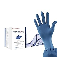 Cranberry Transcend Matte Blue Nitrile Exam Gloves, Pack of 300, X-Small, Fentanyl Resistant, Chemo Drug Tested, Low Dermatitis Potential, 2.5 Mil
