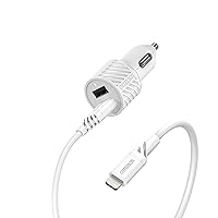 OtterBox USB-A Dual Port Car Charger, 24W Combined + OtterBox USB A-Lightning Cable, 1M - CLOUD DREAM