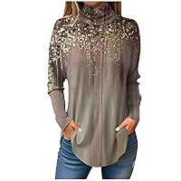 Tunic for Womens Fashion Women Tops Womens Long Sleeve Shirts Cute Print Graphic Tees Blouses Casual Plus Size Pullover Tops