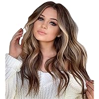 Andongnywell Long Wavy Wig for Women Natural Hairline Synthetic Heat Resistant Fiber Hair Wig Party Daily Use