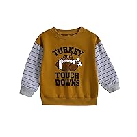 Kids Toddler Baby Girls Boys Football Print Long Sleeve Tops Kids Fall Winter Clothes Youth Graphic Tees Boys