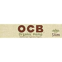 OCB Organic Hemp Unbleached Papers Slim King Size Unflavored Flavor Pack of 24