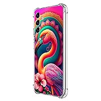 Samsung Galaxy A54 5G Case,Colorful Flamingo Bird Mandala Drop Protection Shockproof Case TPU Full Body Protective Scratch-Resistant Cover for Samsung Galaxy A54 5G