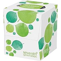 Seventh Generation 100% Recycled Facial Tissue, 85 Count, White