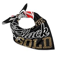 My Heart Belongs To Black Gold Women's Square Silk Like Head Scarf Square Scarves for Hair Wrapping And Sleeping Neck