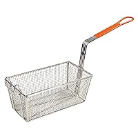 Winco Fry Basket with Orange Handle Medium , 12