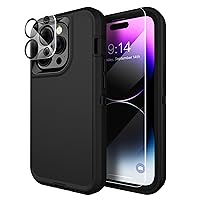 MXX Case Compatible with iPhone 14 Pro Max, w/Tempered Glass Screen,Camera Lens Protector 3-Layer Full Heavy Duty Body Bumper Cover Shockproof DustProof, for iPhone14 Pro Max 6.7