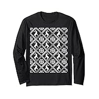 Reindeer Ugly Sweater Pattern For Christmas - Ugly Sweater Long Sleeve T-Shirt