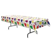Beistle Graduation Tablecover, 54” x 108” – Plastic Table Cloth, Rectangular Tablecloth, Table Covers for Party, Graduation Tablecloth, Graduation Party Decorations, Graduation Party Table Cover