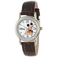 Mickey Mouse Adult Classic Cardiff Analog Quartz Leather Strap Watch
