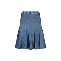 Hard Tail Forever Fit-N-Flare Ribbed Pull On Knee Length Skirt Style CS-105