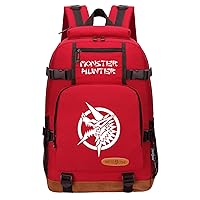 Unisex Monster Hunter Daypack Student Lightweight Bookbag,Wear-Resistant Laptop Bag Graphic Knapsack for Teen