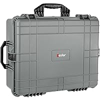 Eylar Extra Large 24 Inch Protective Hard Camera Case, Gear, Equipment, Devices, Monitor Case Waterproof with Foam TSA Standards Gray