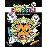 Animaletti Fantastici: Un libro da colorare per bambini con animali su mandala: 50 Semplici disegni da colorare per bambini (Italian Edition)