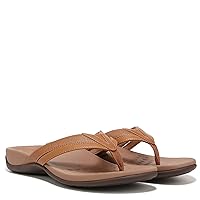 Vionic Women's Rest Yoko Comfortable Toe-Post Sandal- Flip flops That Includes a Built-in Arch Support Orthotic Footbed Wheat 9 Medium